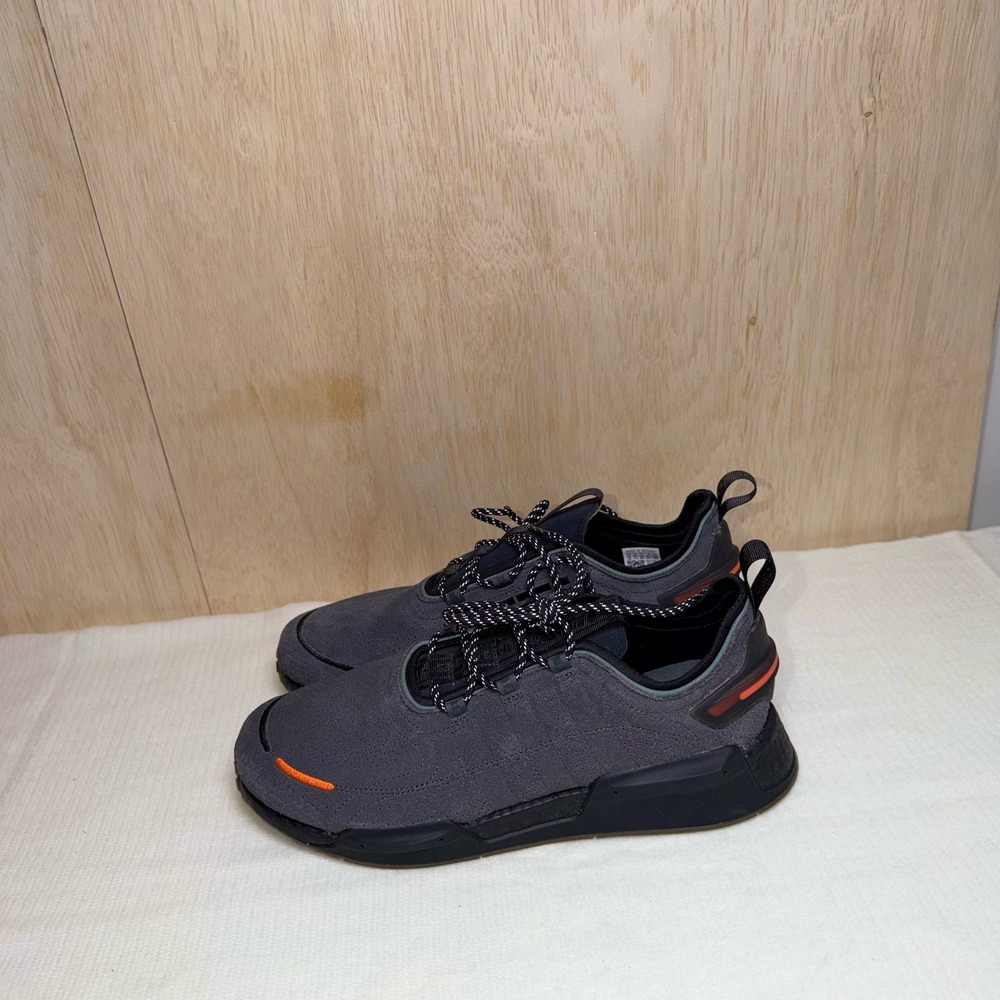 Adidas NMD_V3 Mens Grey Black Orange Suede Boost Sneakers GY4146 Size 12